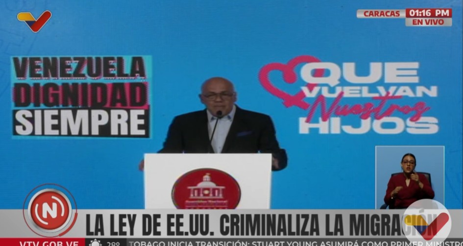 ILEGAL, ANACRÓNICA Y VIOLATORIA de los DD.HH.: Jorge Rodríguez denuncia el secuestro de venezolanos bajo la Ley de Enemigos Extranjeros (+Videos)