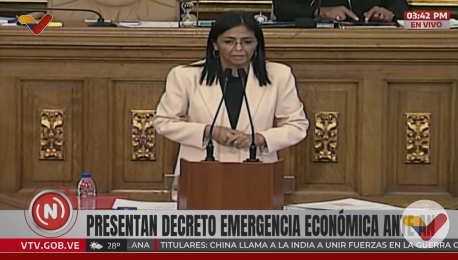 Delcy Rodríguez: Decreto de Emergencia Económica protegerá a Venezuela de «la guerra DESATADA POR EE.UU.» (+Detalles)